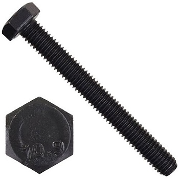 Болт шестигранный М10х12 DIN 933 класс прочности 10.9